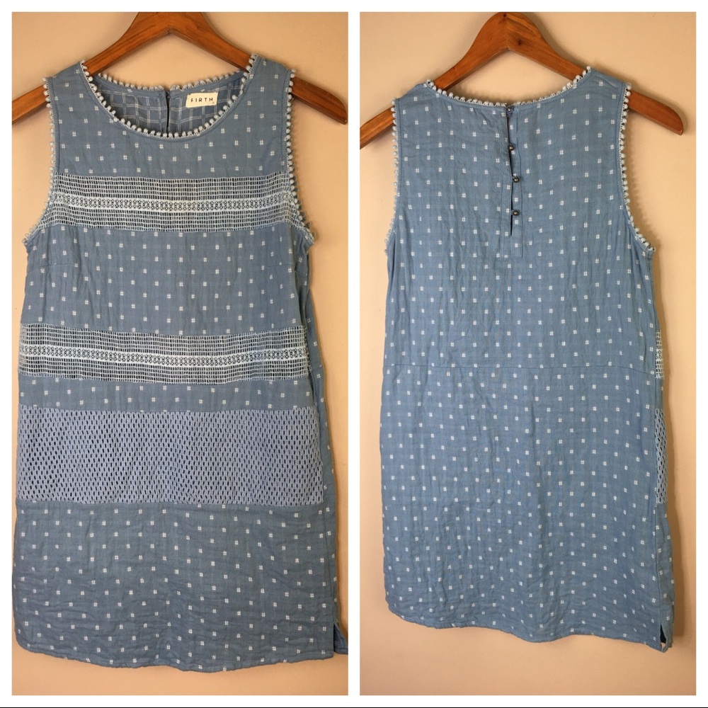 FIRTH 100% Cotton Spring Summer Dress crochet Lace 1403